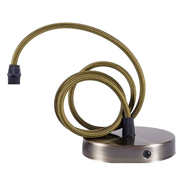 3uds. Portalámparas colgante con tornillo E27, portalámparas colgante para decoración del hogar (bronce)