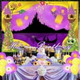 thumbnail image 5 of Princess Happy Birthday Photography Backdrop with 18 pcs Ballons, 5x3ft Long Hair Princess Background Photo Booth Banner Props for Kids Birthday Baby Shower Party Decorations Supplies, 5 of 7