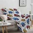 thumbnail image 2 of 1 Mon-Ster Truck Flannel Lightweight Blankets Quilt Plush Fleece Soft Bedding Throw Blanket for Couch and Bed 50"x40" for Kids, 2 of 6