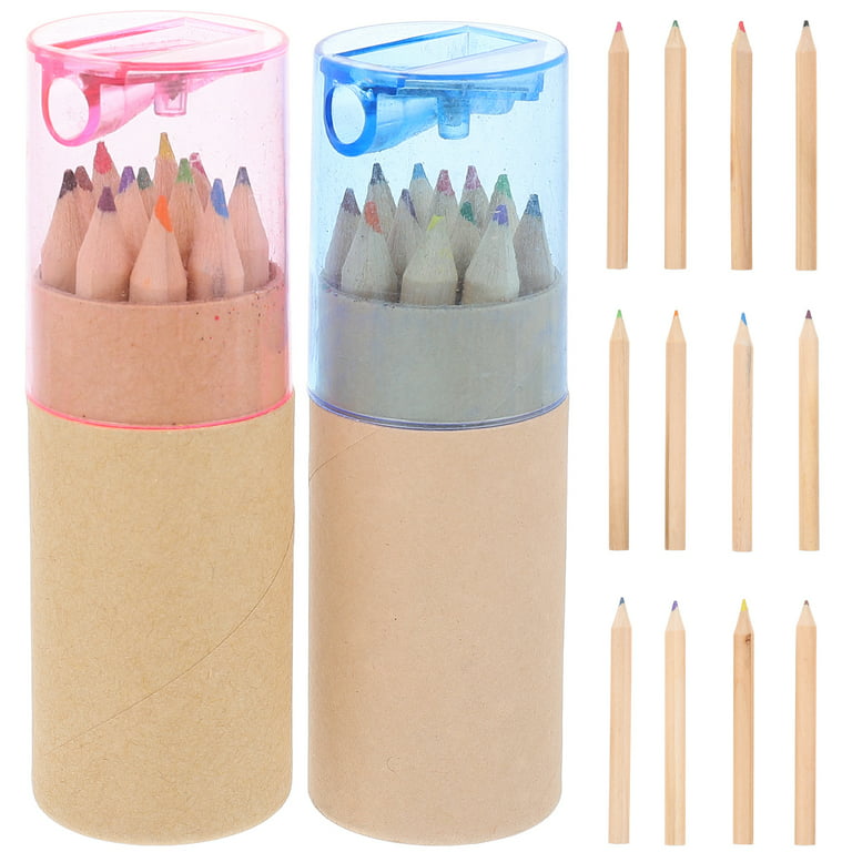 Homemaxs 24pcs Water Color Pencils Colored Painting Pencils Kids Drawing Pencils Portable Water Color Pencils, Size: 3.35×0.39×0.39