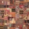 thumbnail image 1 of Ahgly Company Tapis d'Intérieur Lavable en Machine Carré Contemporain Rouge Brique, 3 Pieds Carré, 1 of 7