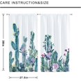 thumbnail image 5 of Cactus Kitchen Curtains Romantic Tender Blossoms and Barren Heath Natural Vegetation Window Drapes for Kitchen Cafe Decor, 55" X 39" (2 Panels 27.5 x 39 Inch), Green Coral, 5 of 6