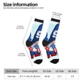 thumbnail image 2 of Gukieu Cute Gnomes in USA Print Contrast Color Mid-calf Socks, Sweat-wicking Athletic Socks, Unisex Clothing Accessories, 2 of 6