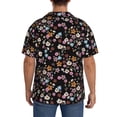 thumbnail image 5 of Xecao offers the Daisies Flowers for Men's Casual Short-sleeved Shirt, a button-up collared shirt with a pocket, perfect for beach vacations and yacht travel in the 3X-Large size., 5 of 7