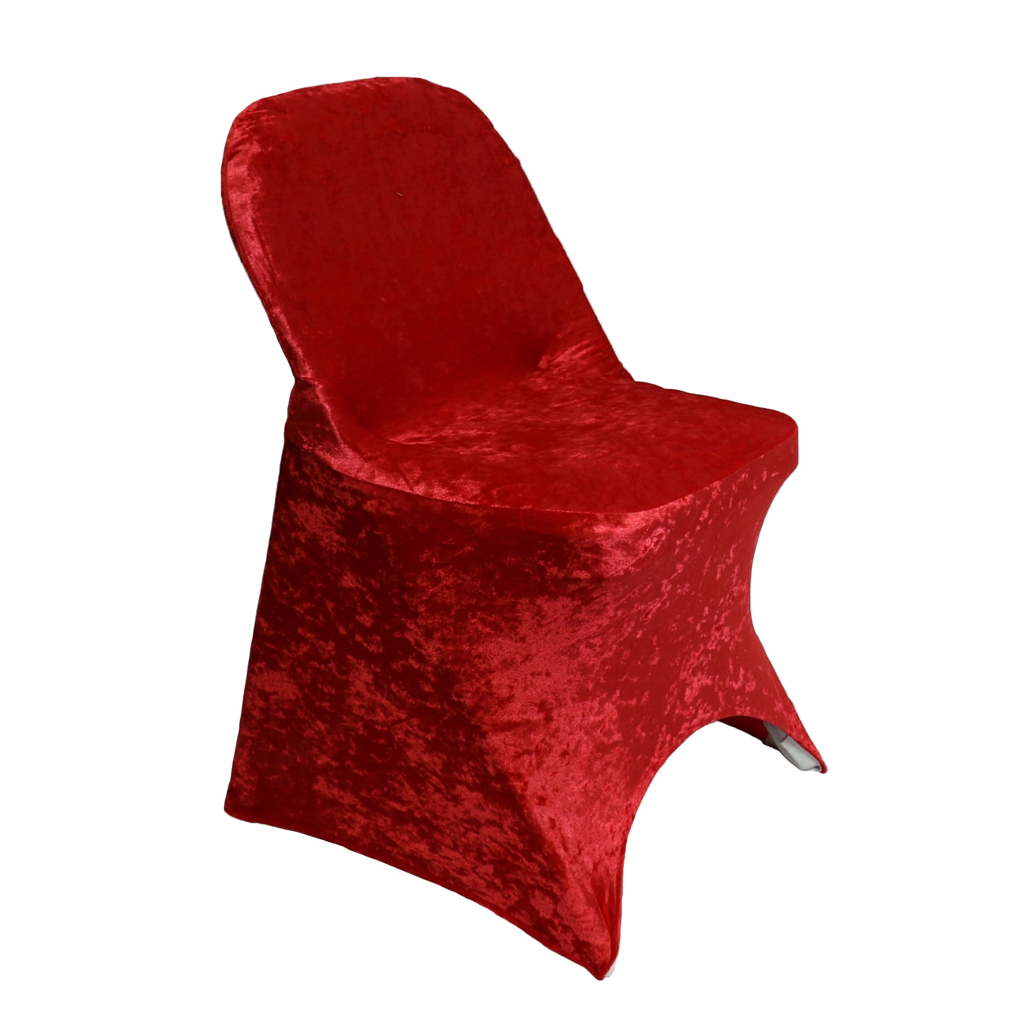Your Chair Covers Velvet Spandex Folding Chair Cover Red