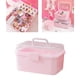 thumbnail image 4 of Contenedor de accesorios para el cabello cubierta transparente con cerradura desmontable para niños de baño 2 capas M Zulema Caja de almacenamiento de joyas, 4 of 7