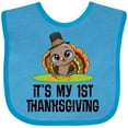 thumbnail image 3 of Inktastic First Thanksgiving Pilgrim Turkey Boys or Girls Baby Bib, 3 of 4