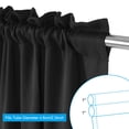 thumbnail image 4 of Unique Bargains Rideau Occultant pour Porte, 25 Pieds L x 40 Pieds L Rideau de Porte pour Fenêtre Française 1 Panneau, Noir, 4 of 7