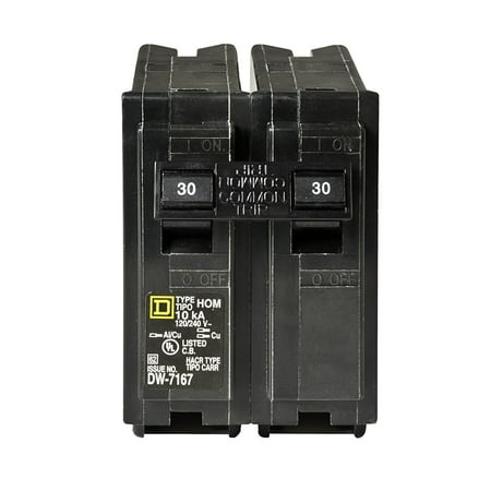 Square D HOM230CP Double Pole Circuit Breaker, 30 Amp, 2"