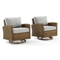thumbnail image 1 of Crosley Furniture Bradenton Fabric Swivel Rocker Chair Set in Gray (Set of 2), 1 of 14