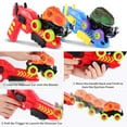 thumbnail image 5 of FiGoal 2 Pack Dinosaur Cars with Toy Gun Ejecting Friction Powered Dino Car Transforming Dinosaur Toys Car Gifts for Boys Girls Toddlers Kids, 5 of 7