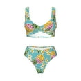 thumbnail image 4 of Daiia Cute Pineapples Women's Bikini Set Two Piece Swimsuit High Waisted Bikini Adjustable Straps Bikini Perfect for Beach, Pool, and Summer Vacation-Medium, 4 of 9