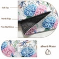 thumbnail image 6 of 2'x6' Rug Runners for Hallways Kitchen, Botanical Flowers Non Slip Entryway Beside Floor Carpet Runner, Spring Blue Pink Purple Floral Dragonfly Laundry Room Bedroom Throw Rugs Mat for Family Pet, 6 of 8