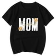 thumbnail image 4 of Rovga Hauts Fille 12-13 Ans Manches Courtes Couleur Unie Imprimés Lettres Dessin Animé Col Rond T-Shirt Col Rond Coupe Décontractée Noir, 4 of 4