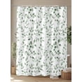 thumbnail image 4 of Shower Curtain Sage Green Eucalyptus Leaves Bathroom Curtains with Hooks, Waterproof Fabric Watercolor Leaf Bath Shower Curtains Set for Bathroom Bathtubs Decor 36x72 Inch, 4 of 8