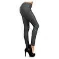 thumbnail image 6 of Womens Grey Jeggings Jeans Look Skinny Stretch Sexy Soft Legging Pencil Pants M, 6 of 6