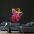 thumbnail image 2 of Handmadetneonsign Pig Cowboy Led Sign, Cowboy Pig Neon Sign, Wall Decor, Pig Cowboy Led Light, 2 of 5