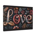 thumbnail image 2 of 12x16 inch Painting Canvas 'Love' Slogan Red Flower,Home Yard Garden Decor Accessory,Classic 'Love' Slogan Red Flower Retro Art Decorative Painting,Gift For Lovers,Hotels,Balcony Decoration, 2 of 6
