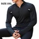 thumbnail image 2 of Camisas de hombre ishing Manga larga Protección solar Senderismo 1/4 Zip Tops (negro) MFZFUKR BST3004331-4, 2 of 6