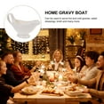 thumbnail image 3 of White Ceramic Gravy Boat for Home Use Durable and Safe with Fine Workmanship 1 Pc, 3 of 8