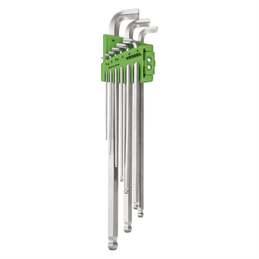 Vessel Tools Ball Point Hex L-Key Wrench Stubby (Long Type) 9PC. Set No.8209BP-LU
