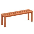 thumbnail image 1 of Patiojoy Outdoor Solid Wood Bench Backless Dining Bench w/ Slatted Seat, 1 of 9