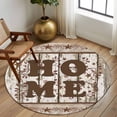 thumbnail image 2 of Round Rug 6Ft Washable Non-Slip, Retro Farmhouse Circle Area Rugs for Living Room Bedroom, Country Star Berries Text Wooden Grain Indoor Floor Mats Carpet Runner for Home Decor Aesthetic, 2 of 8
