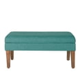 thumbnail image 4 of Teal Chunky Textured Decorative Storage Bench, 4 of 10