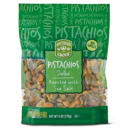 2PK - Southern Grove Shelled Pistachios Roasted with Sea Salt, 6 oz