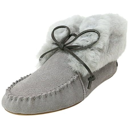 Emu Women's Burra Dove Grey Ankle-High Sheepskin Moccasins - 9M ...