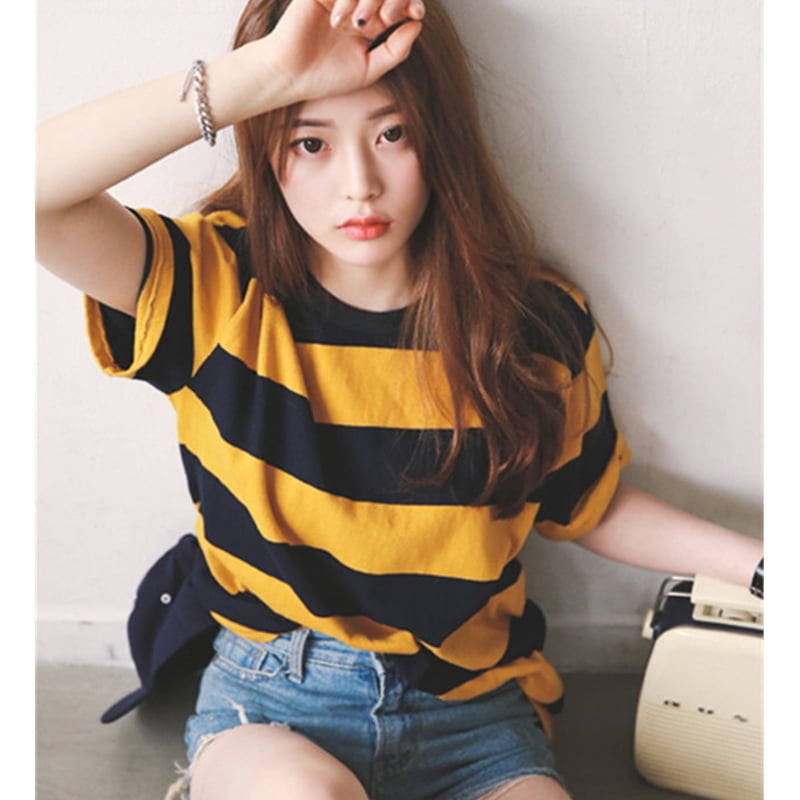 yellow black top