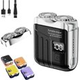 thumbnail image 1 of 2025 New Meigline Mini Shaver,Digital Display Ipx7 Waterproof Floating Blade Razor,Small Steel Cannon Suspended USB Fast Charging, 1 of 9