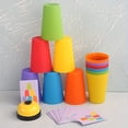 thumbnail image 3 of Toys Stack Cup Game With Card Educational Intellectual Enlightenment Color Cognition Logic Training - Promoting Cognitive Development - Christmas Gifts, Gaming Gift, 3 of 5
