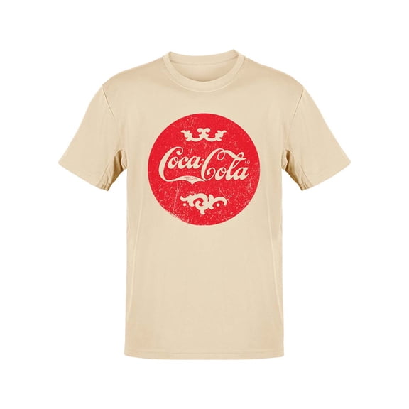 Officially Licensed Coca-Cola Vintage Crown Logo Design Men's T-shirt