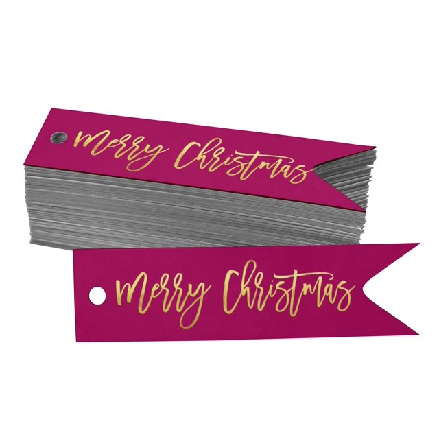 Inkdotpot Étiquettes de Noël en Feuille d'Or Véritable 100 Pcs