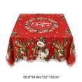 thumbnail image 3 of Christmas Round Tablecloth,Festive Xmas Table Cover,Decorative Round Cloth for Holiday Dining Party Kitchen Home Decor,59.8"(H), 3 of 6