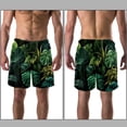 thumbnail image 3 of luoweisi Men's Beach Shorts Quick Dry Swim Trunks with Mesh Lining Tropical Leaves S, 3 of 5