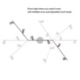 thumbnail image 3 of Globe Electric Minimalist Payton 6-Light Matte Silver Foldable Track Light Kit, 3 of 5