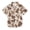 Brown White Cow Spots, variant on Small Short Sleeve Button Down Shirts Iridescent Rainbow Leopard Skin Casual Shirt 3-10 Years