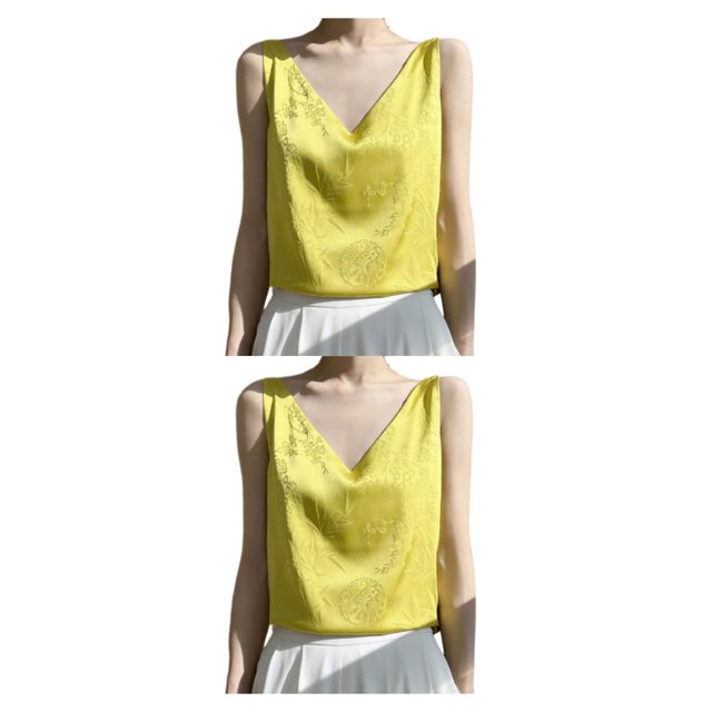 Camiseta sin mangas Sonducket para Mujer A36 amarillo