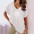 thumbnail image 2 of Blouses à Manches Courtes pour Femmes Été Sexy Mode Imprimée Col en V Régulier Haut Blouse Manches Courtes Sexy Hauts d'Été pour Femmes Hauts d'Été pour Femmes Tendance Hauts à Manches Courtes pour Femmes, 2 of 6