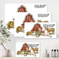 thumbnail image 4 of Designart ' Farm House With Goose Cow Pig Chicken and Haystack ' Rustic Canvas Wall Art Print, 4 of 4