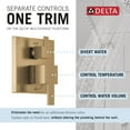 thumbnail image 4 of Delta 342701 Modern Square Non Shared Function Shower System Package - Bronze, 4 of 9