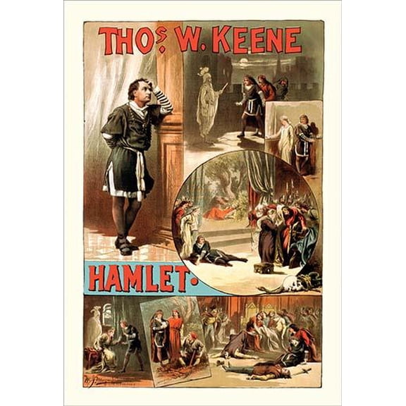 Thos W. Keene as Hamlet- Fine Art Canvas Print (20" x 30")