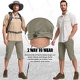 thumbnail image 4 of liyiyiyia Cargo Pants for Men Quick Drying Shorts Hiking Fishing Capris Breathable Outdoor Golf Pants, 4 of 10