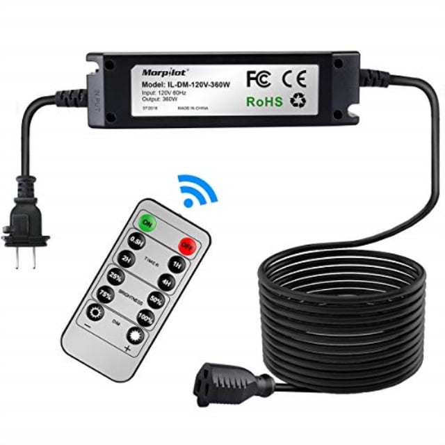 360w max outdoor light dimmer with 10ft extension cord, morpilot