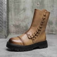 thumbnail image 2 of Men's Classic Lace-Up Combat Boots - Chunky Sole Ankle Boots for Casual & Streetwear (Available in Black & Tan), 2 of 7
