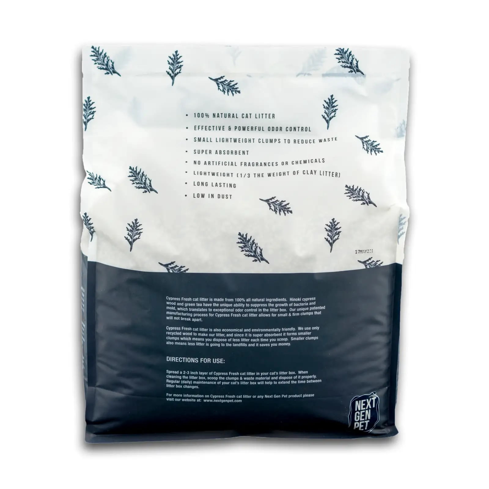 Next Gen Cypress Fresh Cat Litter Made from Hinoki Cypress Wood and Fresh Green Tea 14 lbs Bags