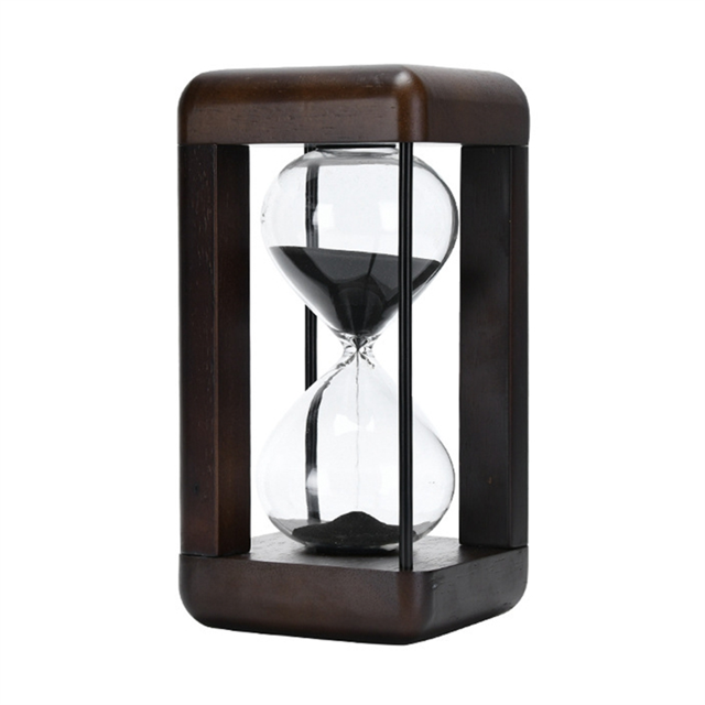 Reloj de Grande de Nogal Primera Calidad, Temporizadores de 60 Minutos, Reloj con Temporizador para Regalo, Decoración de Reloj de para Escritorio B