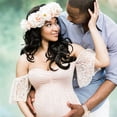 thumbnail image 6 of Lightweight Breathable Fabric Maternity Gown Dress Elegant Lace Detailing and Trailing Bottom for Most Trimesters, 6 of 8